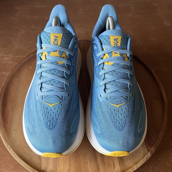 Hoka Clifton 10 Max Cushion Men's 8 2E Road Running Blue White Sneakers Shoes - Picture 10 of 16